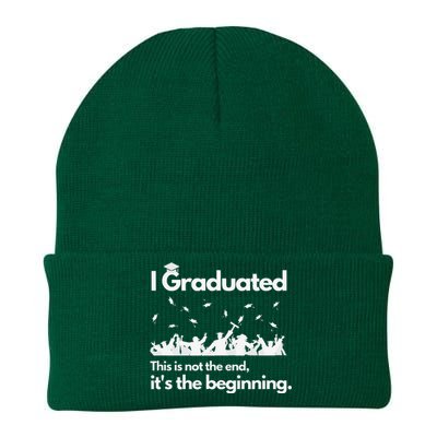 I Graduated This is Not The End School Senior College Gift Knit Cap Winter Beanie