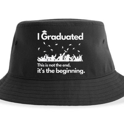 I Graduated This is Not The End School Senior College Gift Sustainable Bucket Hat