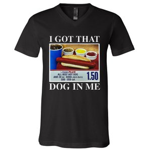 I Got That Dog In Me Funny Hot Dogs Combo V-Neck T-Shirt