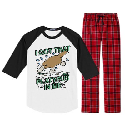 I Got That Platypus In Me Raglan Sleeve Pajama Set