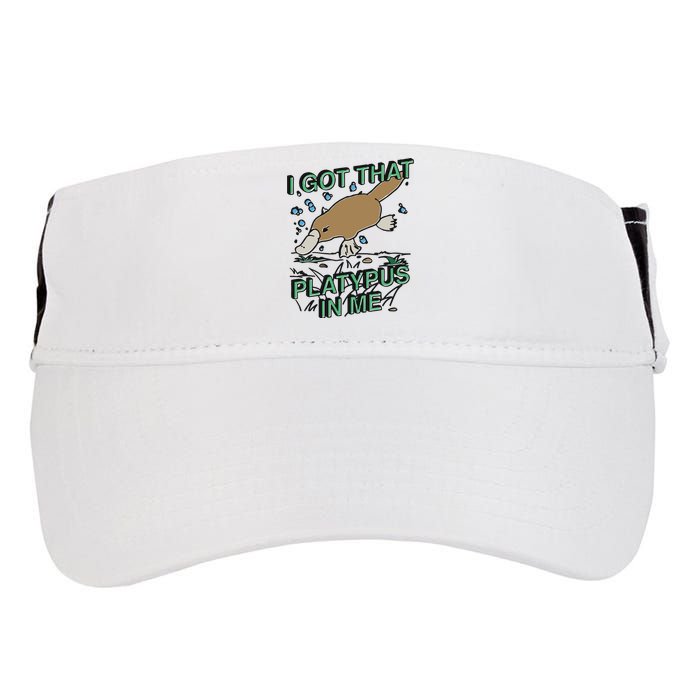 I Got That Platypus In Me Adult Drive Performance Visor