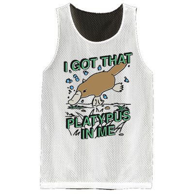 I Got That Platypus In Me Mesh Reversible Basketball Jersey Tank