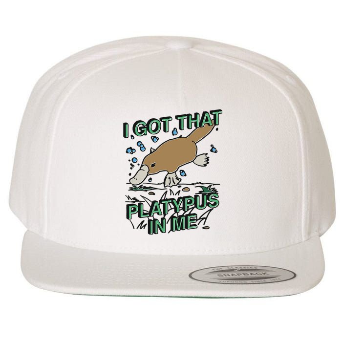 I Got That Platypus In Me Wool Snapback Cap