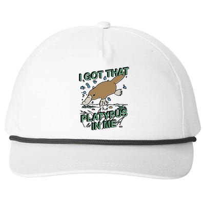 I Got That Platypus In Me Snapback Five-Panel Rope Hat