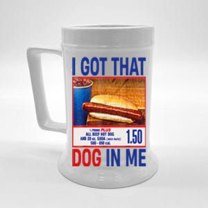 I Got That Dog In Me Funny Hotdogs Combo 4th Of July Dad Mom Beer Stein