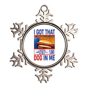 I Got That Dog In Me Funny Hotdogs Combo 4th Of July Dad Mom Metallic Star Ornament