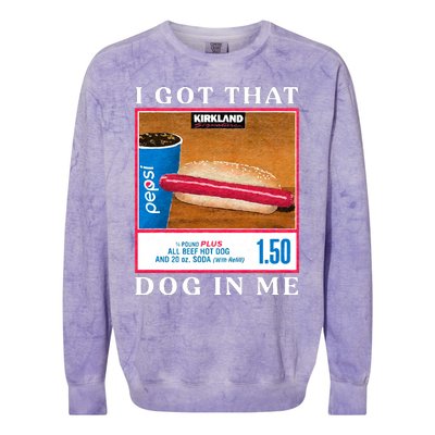 I Got That Hot Dog In Me Hot Dog Colorblast Crewneck Sweatshirt