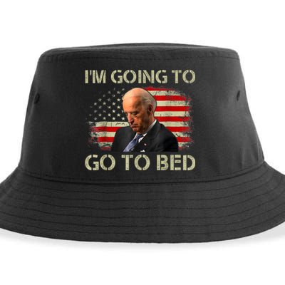 I’m Going To Go To Bed Funny Humor Sarcastic Sustainable Bucket Hat