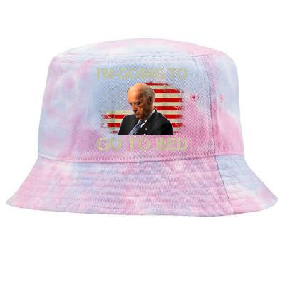 I’m Going To Go To Bed Funny Humor Sarcastic Tie-Dyed Bucket Hat