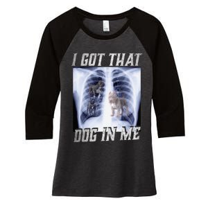 I Got That Dog In Me Xray Meme Big Dog Owner Dad Pitbull Women's Tri-Blend 3/4-Sleeve Raglan Shirt