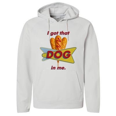 I Got That Corn Dog In Me Performance Fleece Hoodie