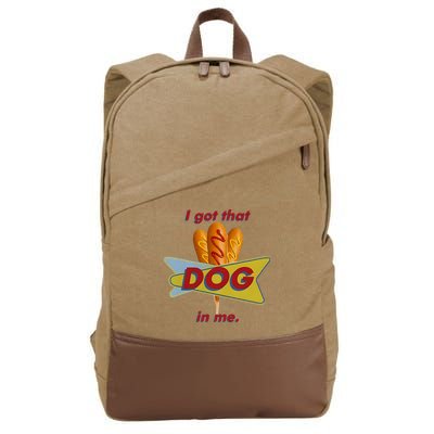 I Got That Corn Dog In Me Cotton Canvas Backpack