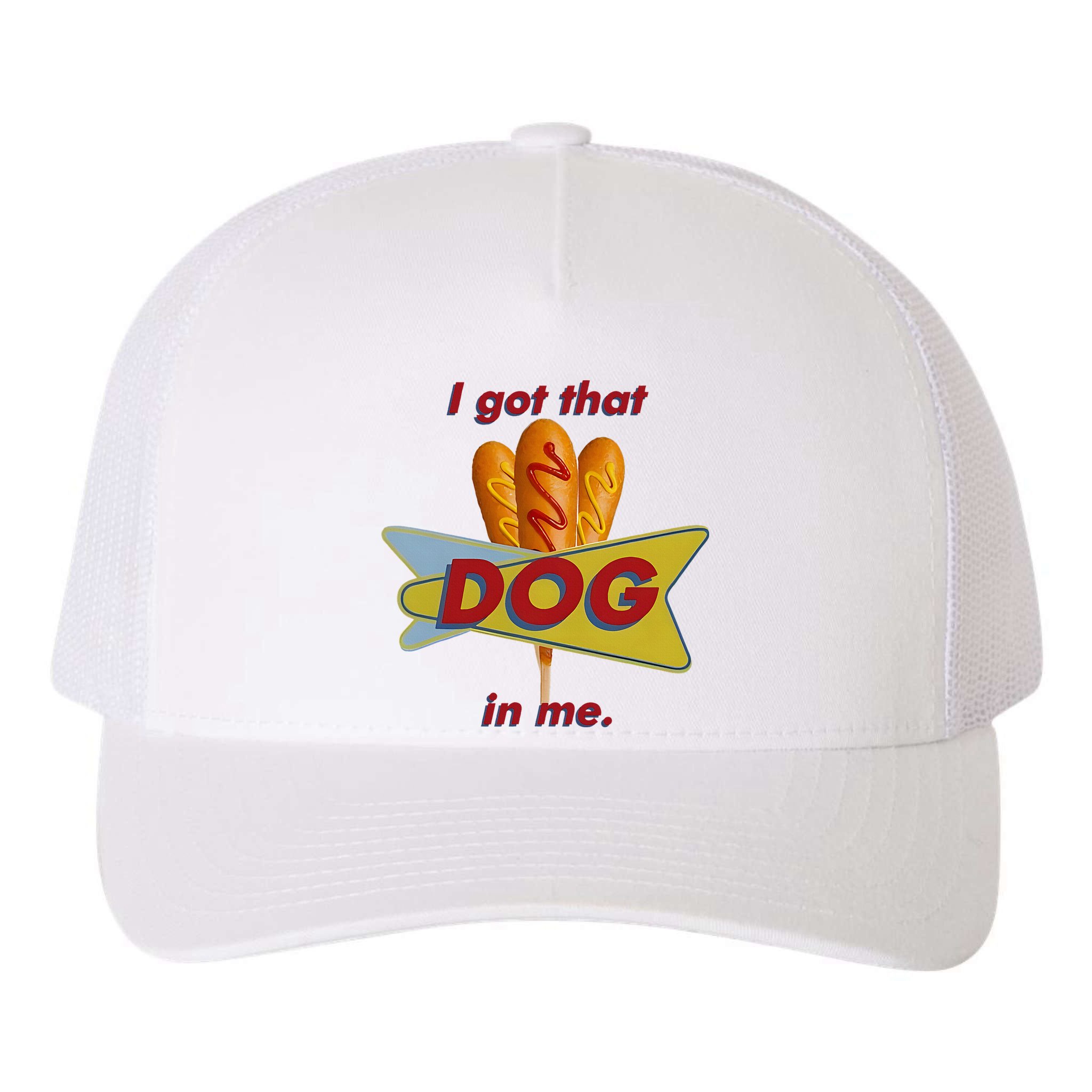 I Got That Corn Dog In Me Yupoong Adult 5-Panel Trucker Hat