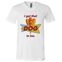 I Got That Corn Dog In Me V-Neck T-Shirt