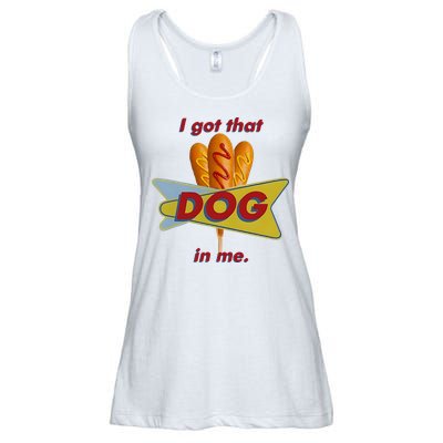 I Got That Corn Dog In Me Ladies Essential Flowy Tank