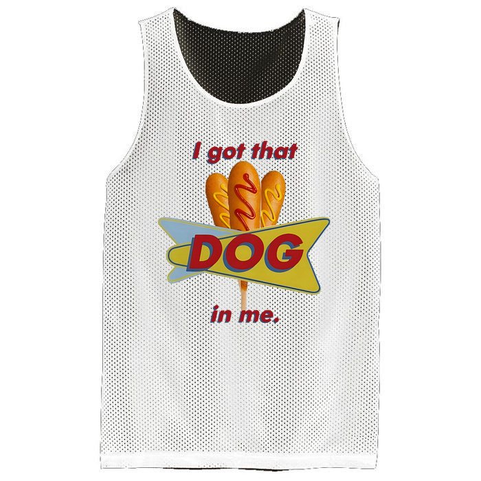 I Got That Corn Dog In Me Mesh Reversible Basketball Jersey Tank