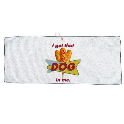 I Got That Corn Dog In Me Large Microfiber Waffle Golf Towel