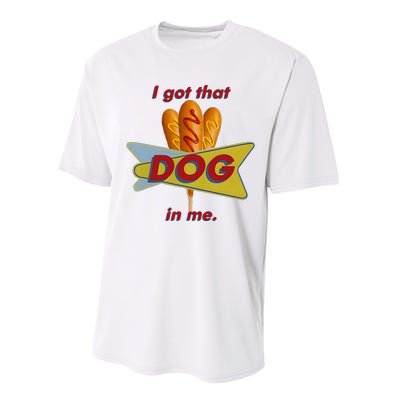 I Got That Corn Dog In Me Performance Sprint T-Shirt