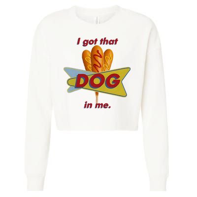 I Got That Corn Dog In Me Cropped Pullover Crew