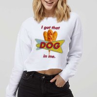 I Got That Corn Dog In Me Cropped Pullover Crew