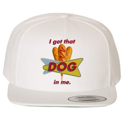 I Got That Corn Dog In Me Wool Snapback Cap