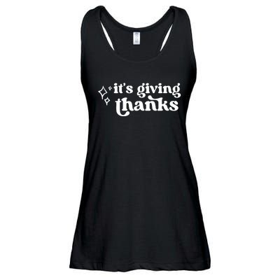 It’S Giving Thanks Turkey Thanksgiving Ladies Essential Flowy Tank