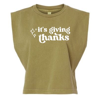 It’S Giving Thanks Turkey Thanksgiving Garment-Dyed Women's Muscle Tee