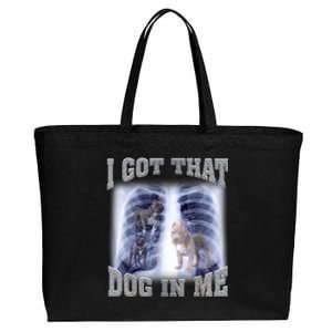 I Got That Dog In Me Xray Meme Cotton Canvas Jumbo Tote