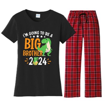 I'm Going To Be A Big Brother 2024 Pregnancy Announcement Women's Flannel Pajama Set