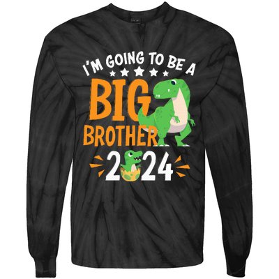 I'm Going To Be A Big Brother 2024 Pregnancy Announcement Tie-Dye Long Sleeve Shirt