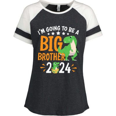 I'm Going To Be A Big Brother 2024 Pregnancy Announcement Enza Ladies Jersey Colorblock Tee