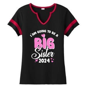 IM Going To Be A Big Sister 2024 Pregnancy Announcement Ladies Halftime Notch Neck Tee