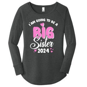 IM Going To Be A Big Sister 2024 Pregnancy Announcement Women's Perfect Tri Tunic Long Sleeve Shirt