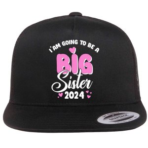 IM Going To Be A Big Sister 2024 Pregnancy Announcement Flat Bill Trucker Hat