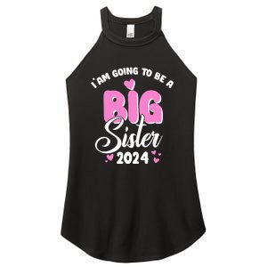 IM Going To Be A Big Sister 2024 Pregnancy Announcement Women's Perfect Tri Rocker Tank