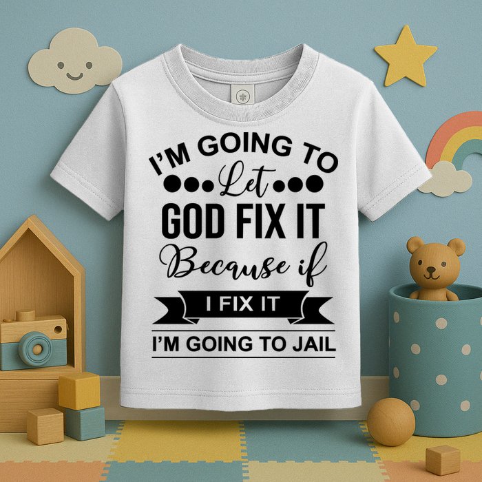 I'm Going To Let God Fix It Because If I Fix It I'm Going To Toddler T-Shirt