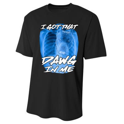 I Got That Dawg In Me Xray Pitbull Ironic Meme Viral Performance Sprint T-Shirt