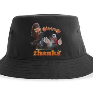 It’S Giving Thanks Turkey Thanksgiving Sustainable Bucket Hat