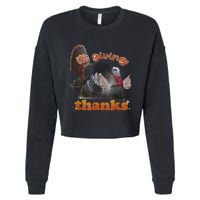 It’S Giving Thanks Turkey Thanksgiving Cropped Pullover Crew