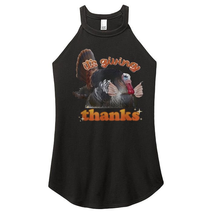 It’S Giving Thanks Turkey Thanksgiving Women's Perfect Tri Rocker Tank