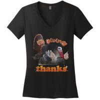 It’S Giving Thanks Turkey Thanksgiving Women's V-Neck T-Shirt