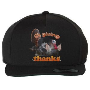 It’S Giving Thanks Turkey Thanksgiving Wool Snapback Cap