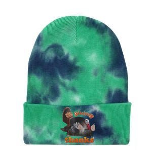 It’S Giving Thanks Turkey Thanksgiving Tie Dye 12in Knit Beanie