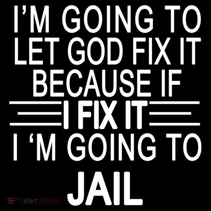 I'm Going To Let God Fix It Funny Quote Drawstring Bag