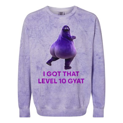 I Got That Level 10 Gyat Gyatt Meme Funny Meme Colorblast Crewneck Sweatshirt