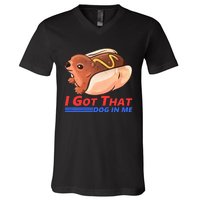 I Got That Dog In Me Hyrax Animal Cute Design V-Neck T-Shirt