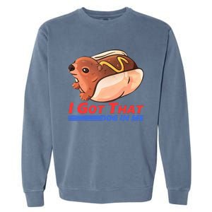 I Got That Dog In Me Hyrax Animal Cute Design Garment-Dyed Sweatshirt