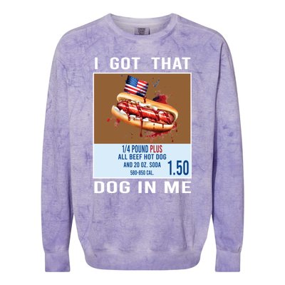 I Got That Dog In Me My Favorite Veteran Is My Dad Usa Flag Colorblast Crewneck Sweatshirt