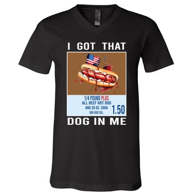 I Got That Dog In Me My Favorite Veteran Is My Dad Usa Flag V-Neck T-Shirt