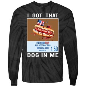 I Got That Dog In Me My Favorite Veteran Is My Dad Usa Flag Tie-Dye Long Sleeve Shirt